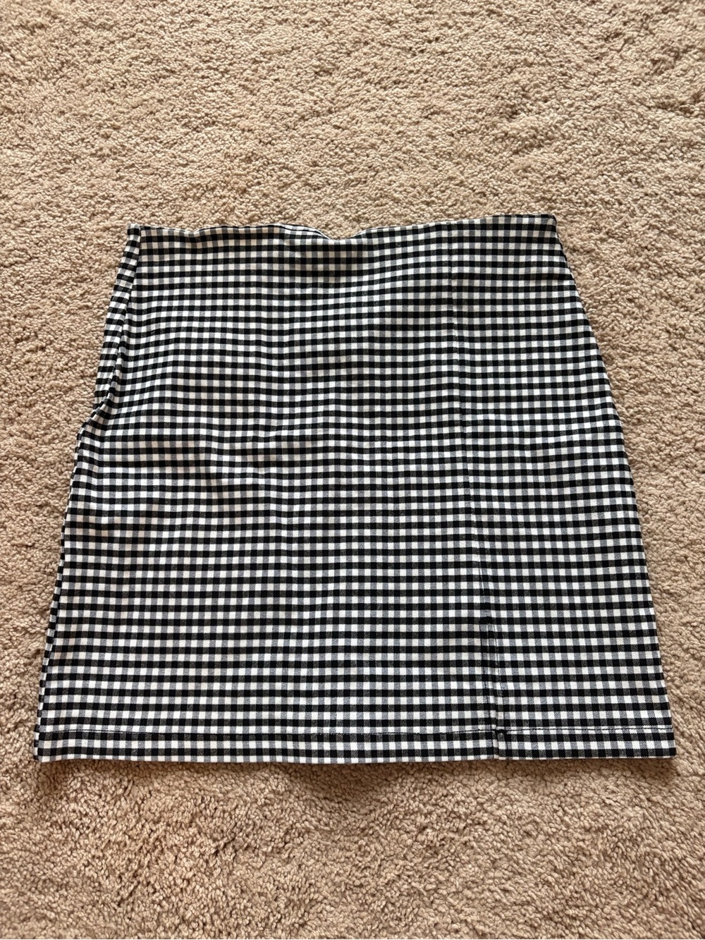 Shinestar Black and White Gingham Mini Skirt